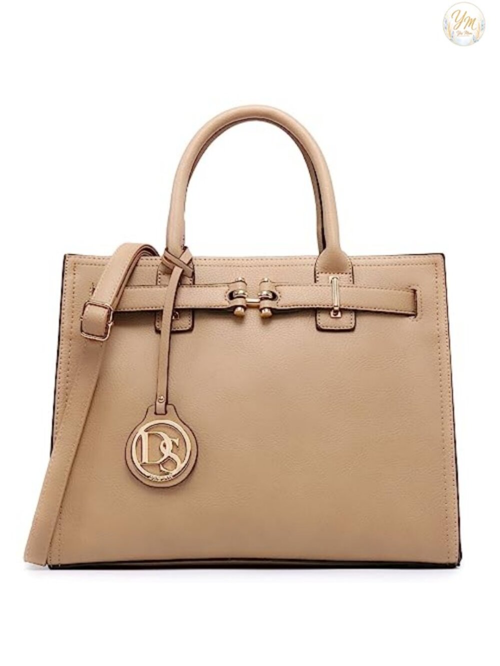 Structured Satchel Purse Pebbled Vegan Leather Work Handbag Tote Shoulder Bag
